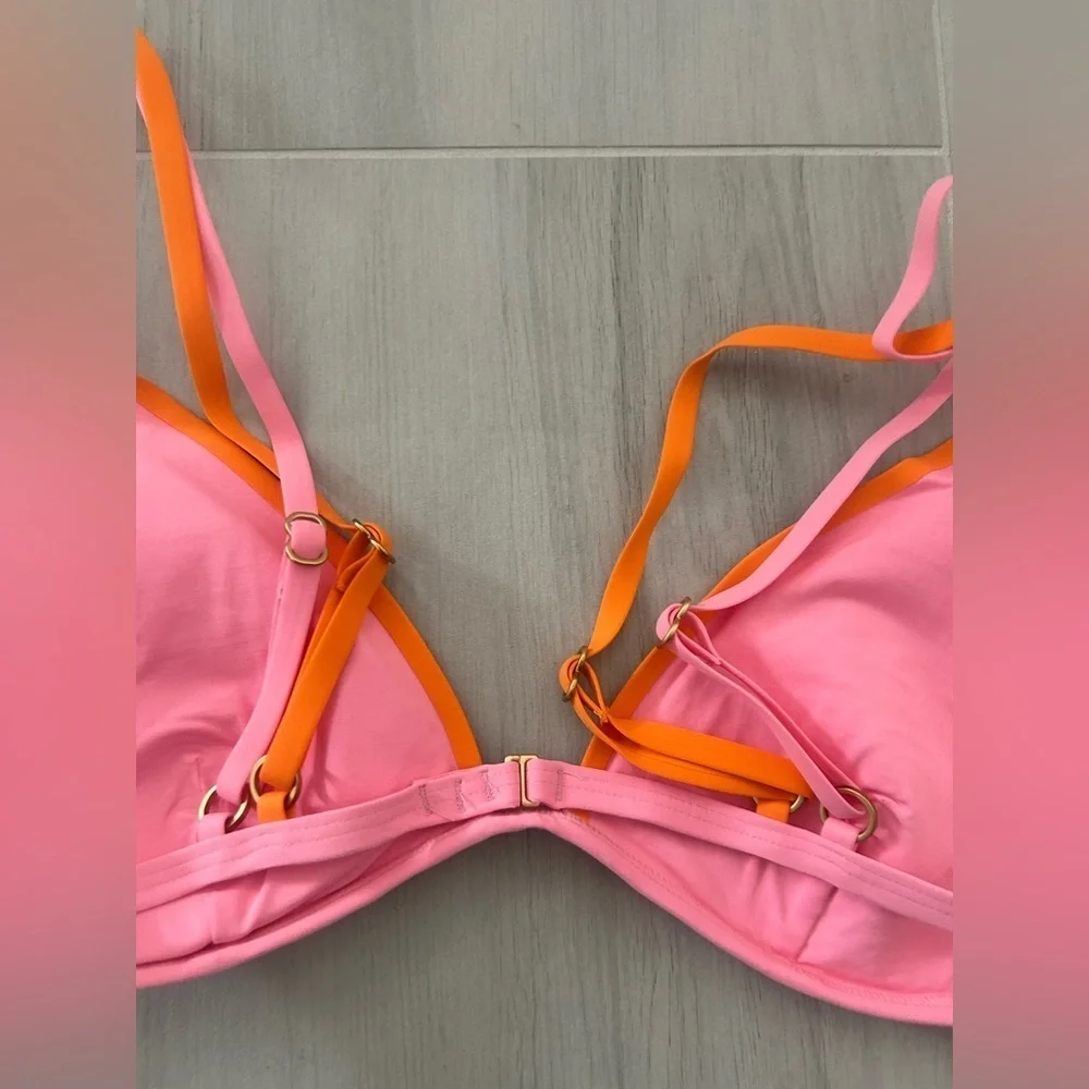 L*SPACE FINNEAS BIKINI TOP Tangerine-Guava Size L